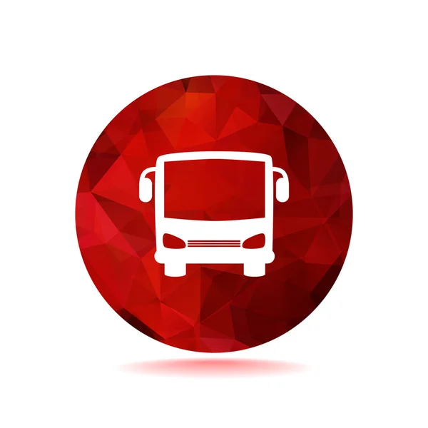 Eenvoudige bus front web pictogram — Stockvector