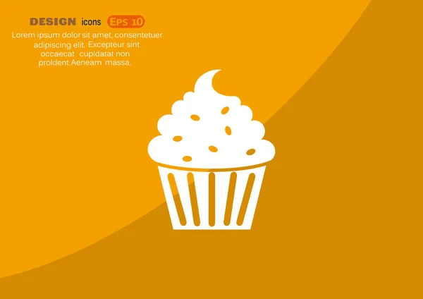 Cupcake, icona web — Vettoriale Stock