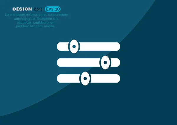 Teken van de aanpassing met niveaus, eenvoudige vectorillustratie — Stockvector