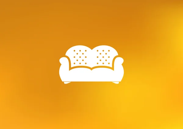 Икона плоского дивана — стоковый вектор