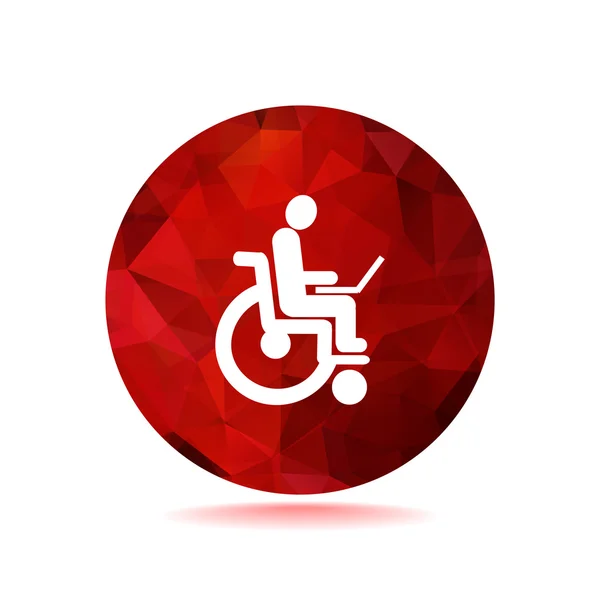 Handicapés travaillant sur Internet — Image vectorielle