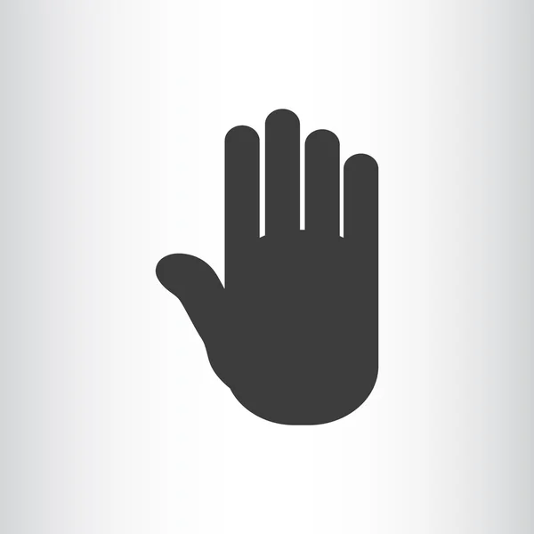 Pictogram van een hand stop web — Stockvector