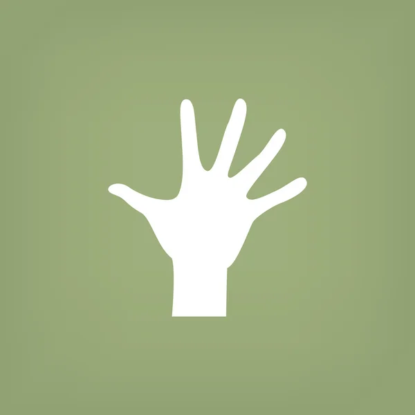 Icono web de palma abierta, ilustración de vector de contorno — Archivo Imágenes Vectoriales