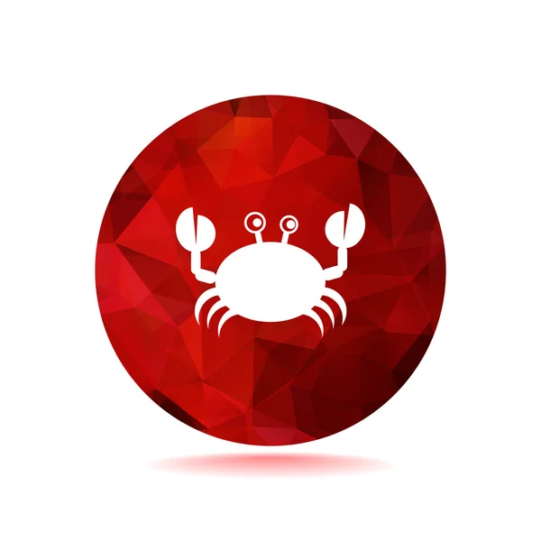 Ilustração ícone de caranguejo — Vetor de Stock