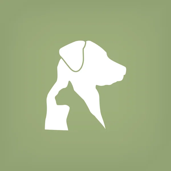 Signo con siluetas de mascotas domésticas — Archivo Imágenes Vectoriales