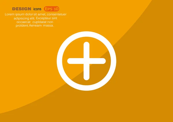 Simbolo semplice più icona web — Vettoriale Stock
