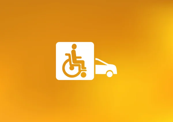 For disabled car icon — Stock Vector