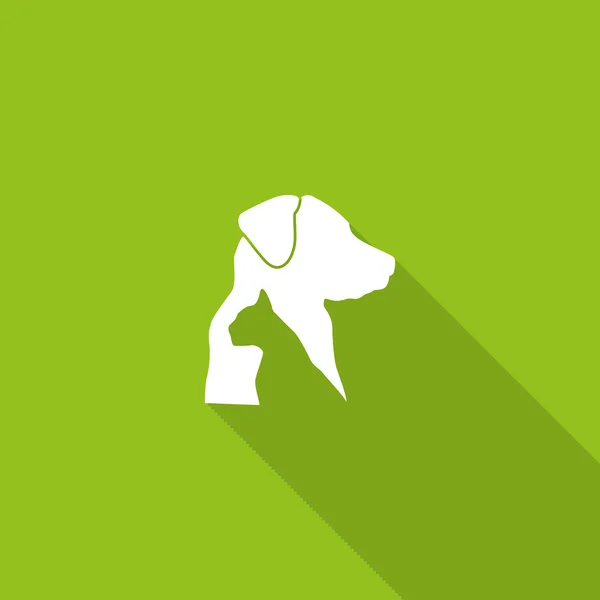 Hund och katt veterinärmedicinska ikonen — Stock vektor