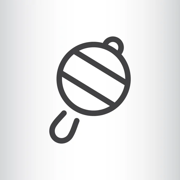 Eenvoudige baby rammelaar pictogram — Stockvector