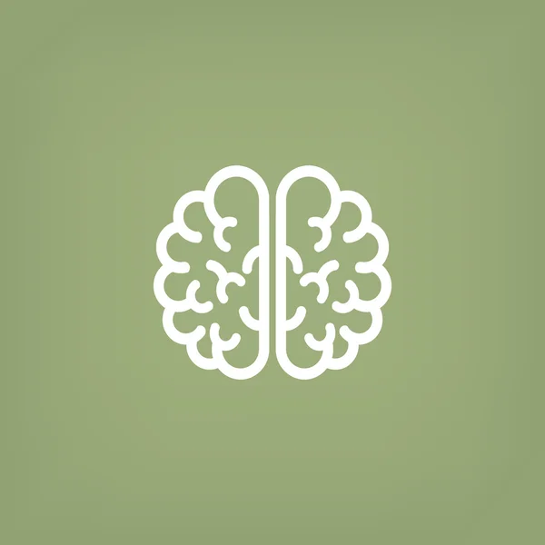 मानवी मेंदू वेब चिन्ह — स्टॉक व्हेक्टर