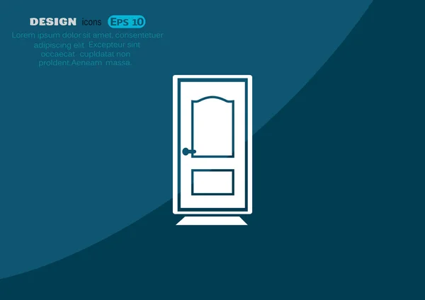 Puerta cerrada icono web — Vector de stock