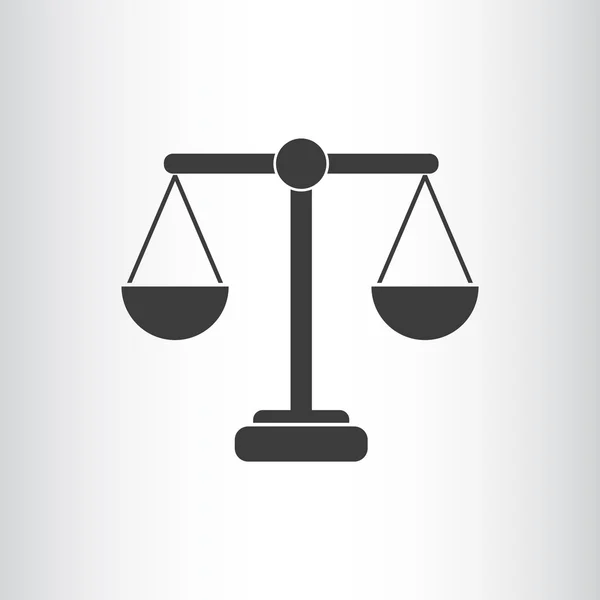 Échelles de justice simple icône web — Image vectorielle