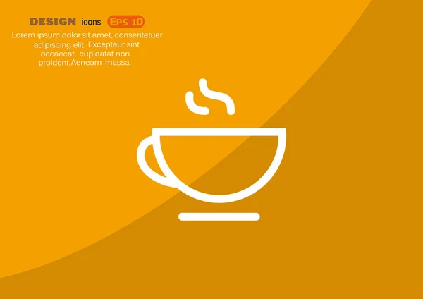 Fincan sıcak bir içecek web simgesi — Stok Vektör