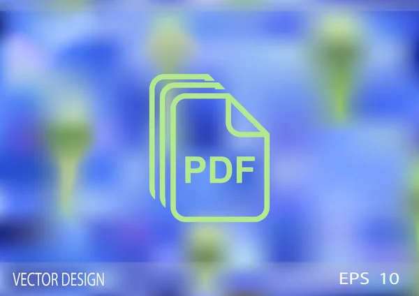 PDF-fil, spindelväv ikonen — Stock vektor