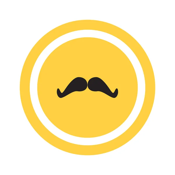 Doodle mustache simple web icon, simple outline vector illustration — Stock Vector