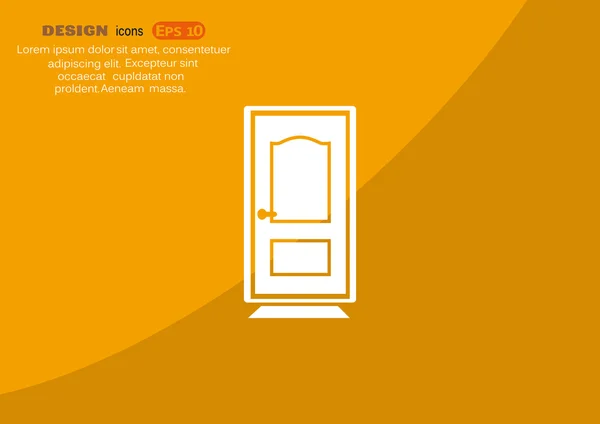Kapalı kapının simgesi — Stok Vektör