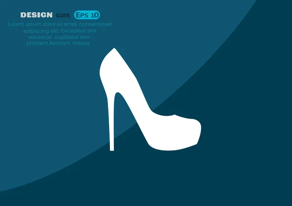 Kvindelig sko web ikon – Stock-vektor