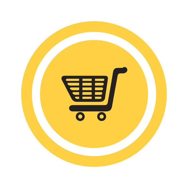 Carrito de compras icono web simple — Vector de stock