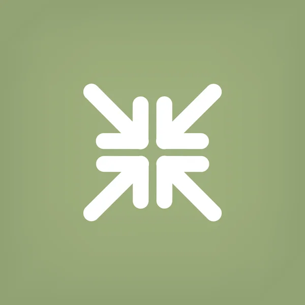 Pfeile zeigen in der Mitte Symbol — Stockvektor