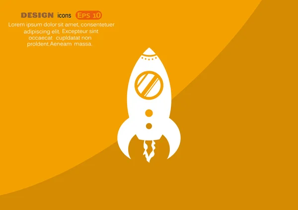 简单的火箭 web 图标 — 图库矢量图片