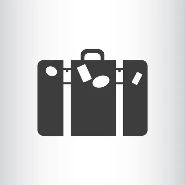 Icono de maleta turística — Vector de stock