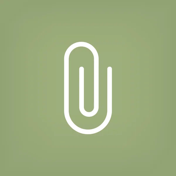 Simple paper clip web icon — Stock Vector