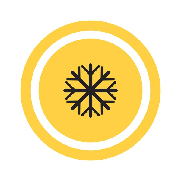 Snowflake simple web icon — Stock Vector