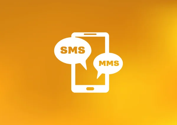 SMS auf dem Handy, Web-Icon — Stockvektor