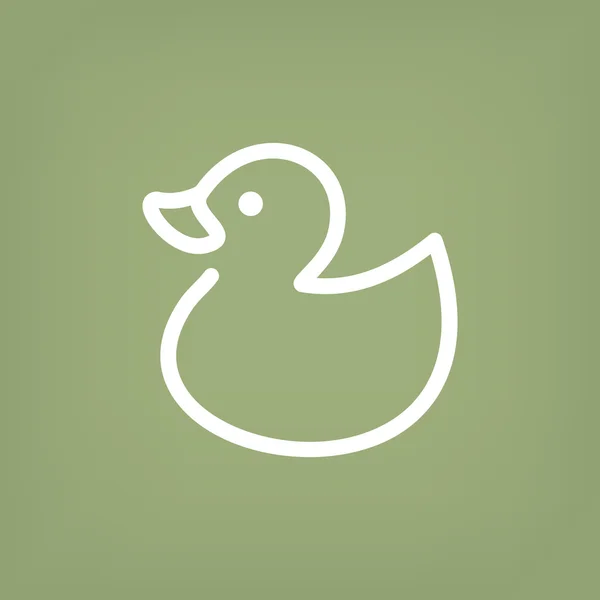 Toy duckling bosquejo icono web — Vector de stock