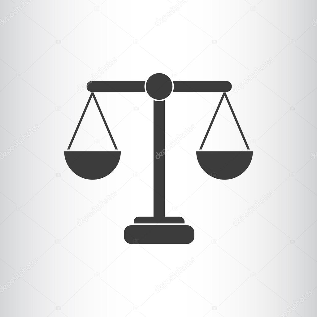 Scales of justice simple web icon