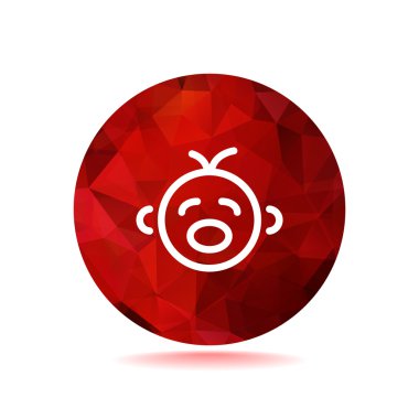 Siluet Basit çizgiler içinde Ağlayan bebek