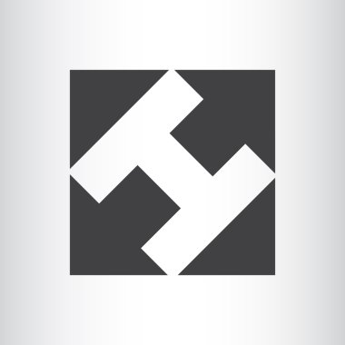 dikdörtgen, kare ve okları soyut simgesi