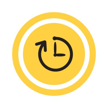 Yuvarlak ok simgesi ile basit saat