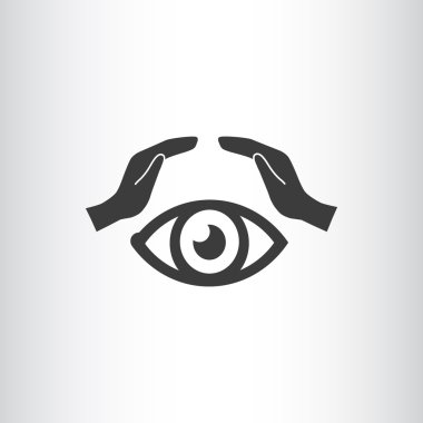 İnsan göz ve el simgesi
