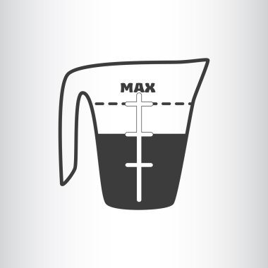 measuring cup icon illustration clipart