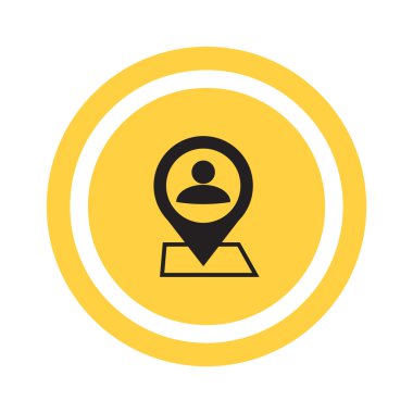 İnsan konum işaretçisi basit simgesine