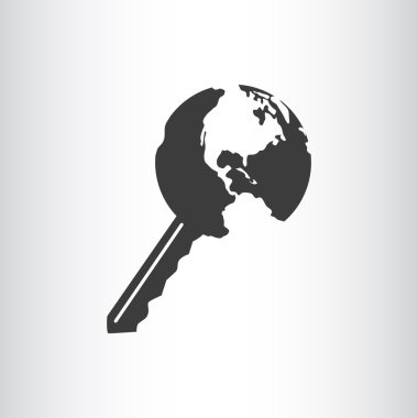 Dünya web simgesi anahtarı