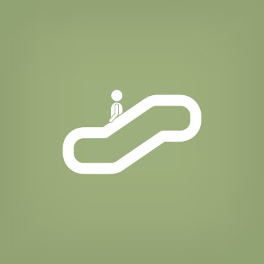 Adam yürüyen merdiven bilgi işareti