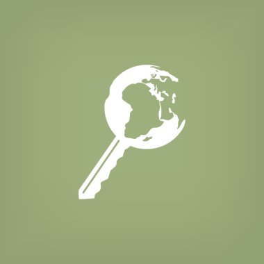 Dünya web simgesi anahtarı