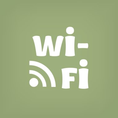 Wi-Fi yazıt dalgalar simgesiyle