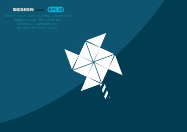 Yel değirmeni pervane oyuncak web simgesi