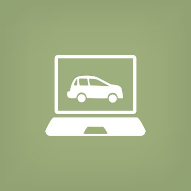 Dizüstü ekran simgesini araba ile