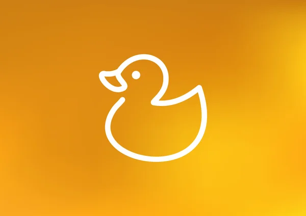 Toy duckling bosquejo icono web — Archivo Imágenes Vectoriales