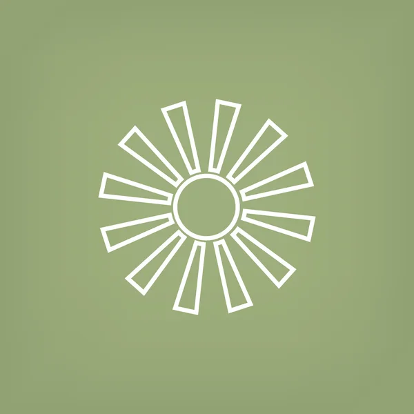 Ikona webu Sun — Stockový vektor