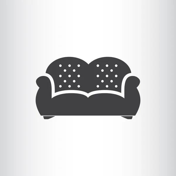 Icône de canapé plat — Image vectorielle