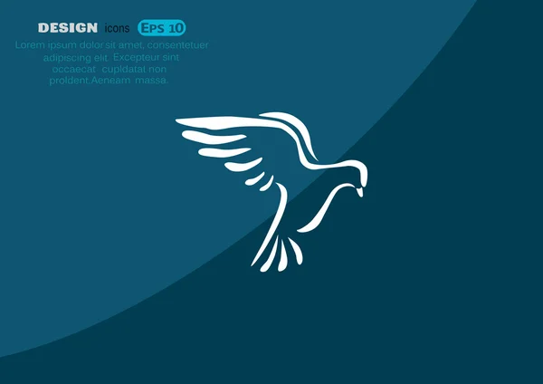 비둘기 간단한 웹 아이콘 — 스톡 벡터