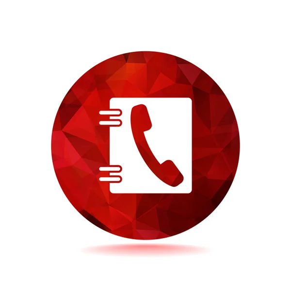 Contacten web telefoonpictogram — Stockvector