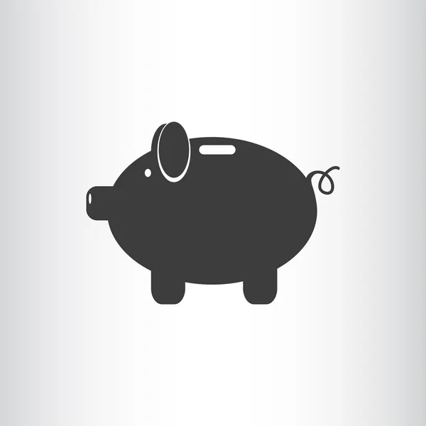 Piggy web pictogram — Stockvector