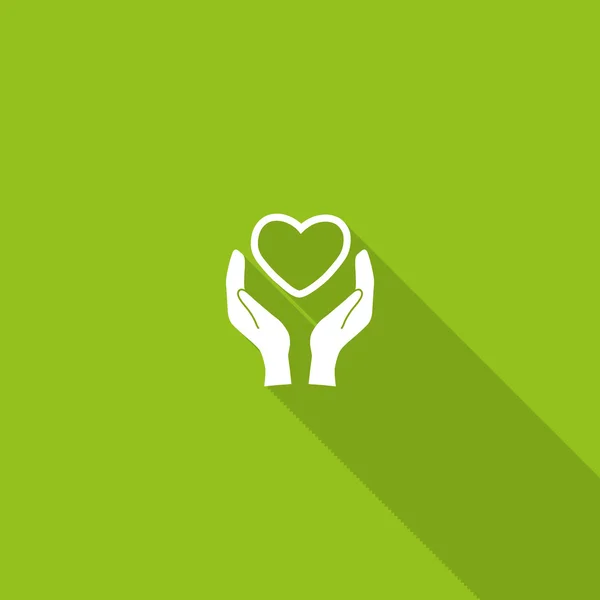 elleri ve kalp ile Retro simgesi