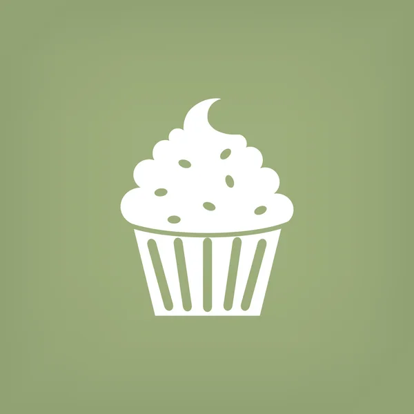 Cupcake dessert spindelväv ikonen — Stock vektor